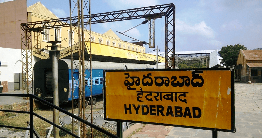 Railway station set for film making in Ramoji Film City Hyderabad